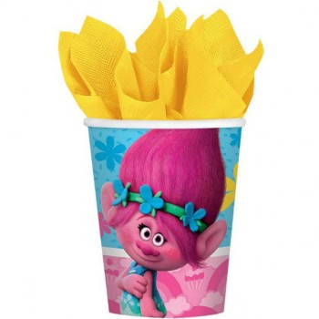 Trolls Paper Cups 266ml 8pk